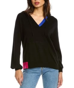 Discount 🤩 Chinti & Parker Open Neck Wool & Cashmere-Blend Hoodie - 👩 women 🔥