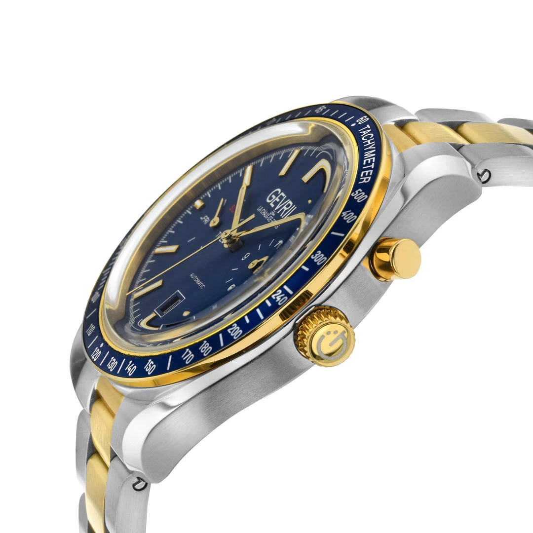 Coupon ๐ Gevril Lenox Automatic Men's โ Watch Blue Dial Blue Subdials Day/Date Two Toned Gold Bracelet ๐ 4 Coupon ๐ Gevril Lenox Automatic Men's โ Watch Blue Dial Blue Subdials Day/Date Two Toned Gold Bracelet ๐ - Image 2