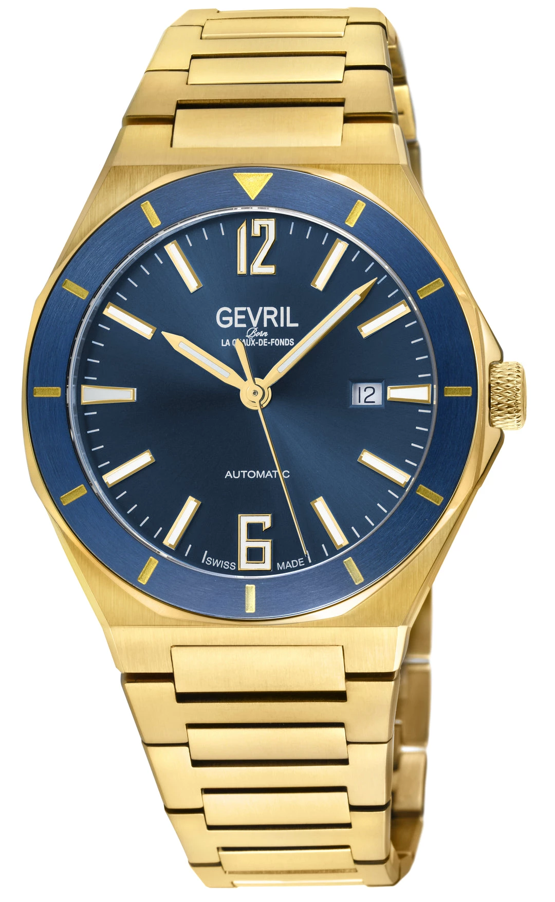 Top 10 ๐ Gevril Men's High Line Automatic โ Watch IPYG Case, Top ring in Blue Sapphire Crystal, Stainless Steel IPYG Bracelet ๐ 3 Top 10 ๐ Gevril Men's High Line Automatic โ Watch IPYG Case, Top ring in Blue Sapphire Crystal, Stainless Steel IPYG Bracelet ๐