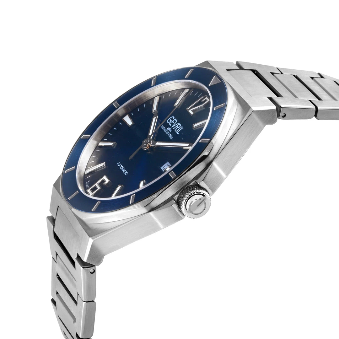 Cheap ✔️ Gevril Men's High Line Automatic ⌚ Watch Stainless Steel Case, Top ring in Blue Sapphire Crystal, Stainless Steel Bracelet 💯 4 Cheap ✔️ Gevril Men's High Line Automatic ⌚ Watch Stainless Steel Case, Top ring in Blue Sapphire Crystal, Stainless Steel Bracelet 💯 - Image 2