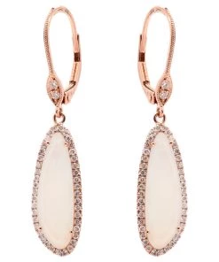 Best deal 😀 Etoielle Rose Gold Chalcedony Drop Earrings - 👩 women 🎉