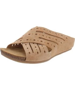 Promo 🎁 Comfortiva Gala 👩 Womens Leather Memory Foam Slide 🩴 Sandals ✔️