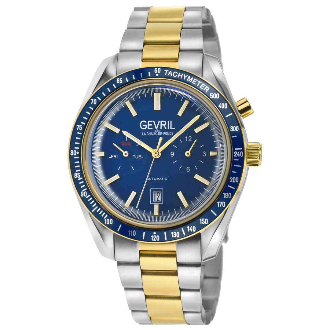 Coupon ๐ Gevril Lenox Automatic Men's โ Watch Blue Dial Blue Subdials Day/Date Two Toned Gold Bracelet ๐ 3 Coupon ๐ Gevril Lenox Automatic Men's โ Watch Blue Dial Blue Subdials Day/Date Two Toned Gold Bracelet ๐