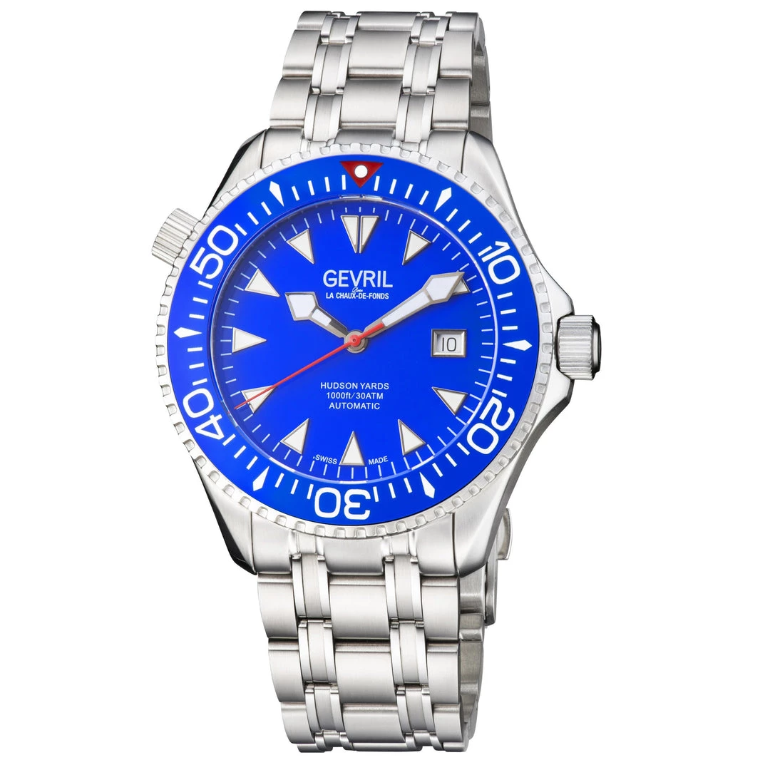 Brand new ๐ Gevril Hudson Yards Men's โ Watch Blue Dial Stainless Steel Bracelet โจ 3 Brand new ๐ Gevril Hudson Yards Men's โ Watch Blue Dial Stainless Steel Bracelet โจ