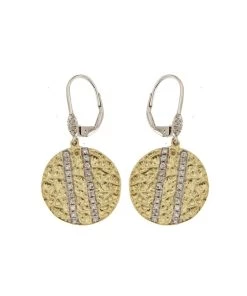 Cheapest 😉 Etoielle Textured Circle and Diamond Strip Earrings - 👩 women ⌛